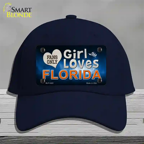 This Girl Loves Florida Novelty License Plate Hat Cotton / Navy