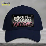 This Girl Loves Georgia Novelty License Plate Hat Cotton / Navy