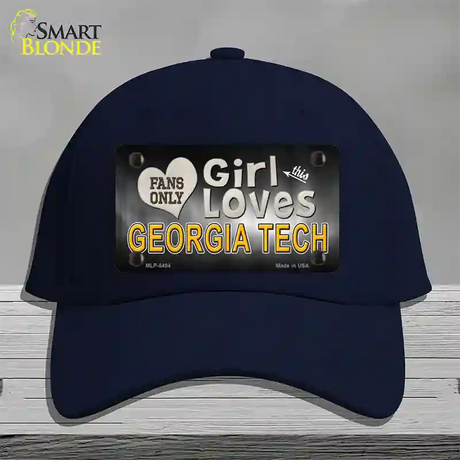 This Girl Loves Georgia Tech Novelty License Plate Hat Cotton / Navy