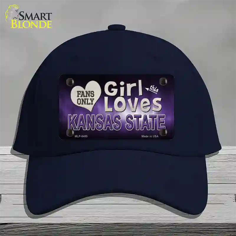 This Girl Loves Kansas State Novelty License Plate Hat Cotton / Navy