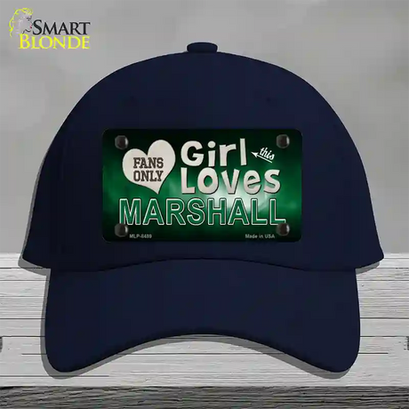 This Girl Loves Marshall Novelty License Plate Hat Cotton / Navy