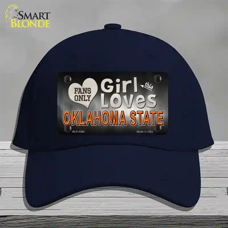 This Girl Loves Oklahoma State Novelty License Plate Hat Cotton / Navy