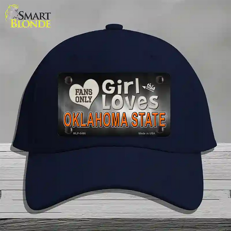 This Girl Loves Oklahoma State Novelty License Plate Hat Cotton / Navy