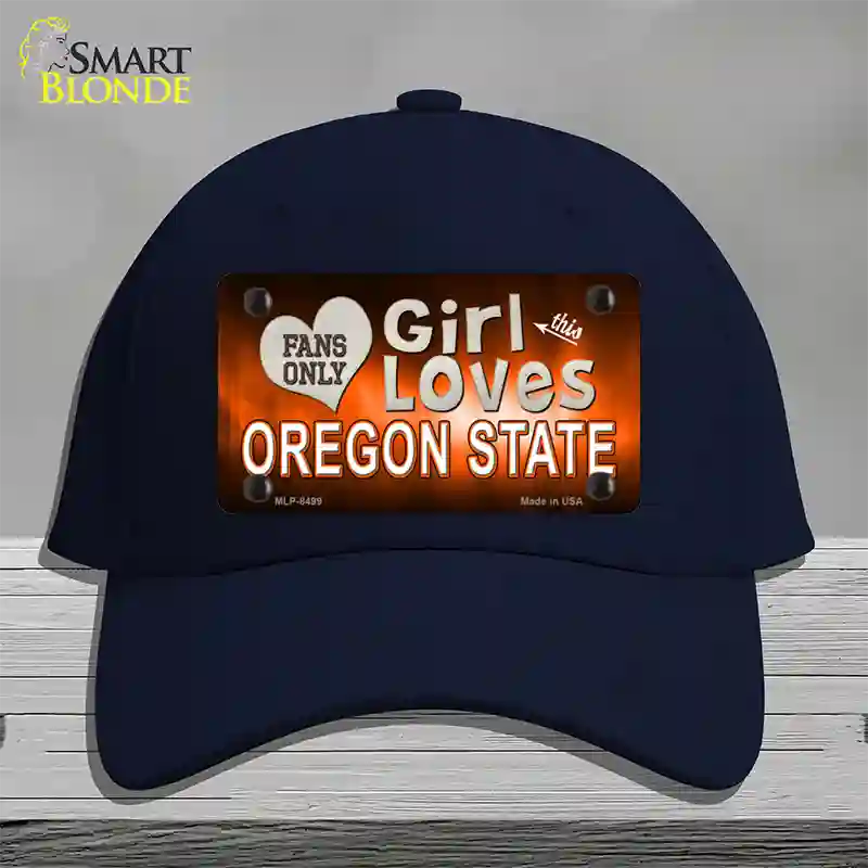 This Girl Loves Oregon State Novelty License Plate Hat Cotton / Navy