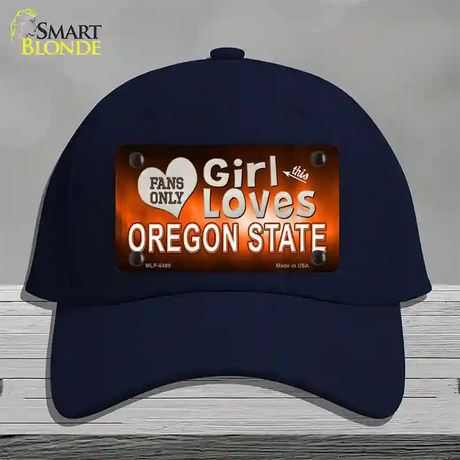 This Girl Loves Oregon State Novelty License Plate Hat Cotton / Navy