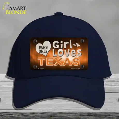 This Girl Loves Texas Novelty License Plate Hat Cotton / Navy