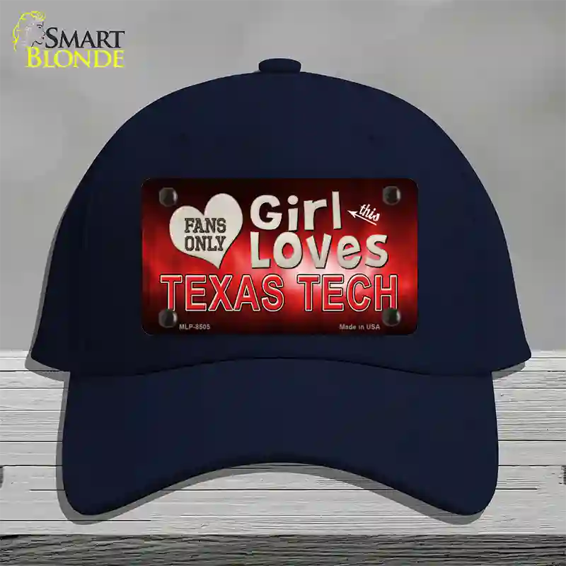 This Girl Loves Texas Tech Novelty License Plate Hat Cotton / Navy