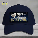 This Girl Loves Notre Dame Novelty License Plate Hat Cotton / Navy