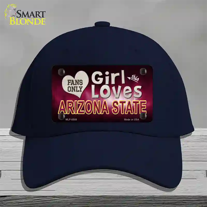 This Girl Loves Arizona State Novelty License Plate Hat Cotton / Navy