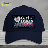 This Girl Loves Arizona Novelty License Plate Hat Cotton / Navy