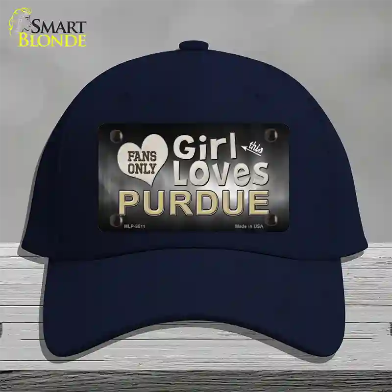 This Girl Loves Purdue Novelty License Plate Hat Cotton / Navy