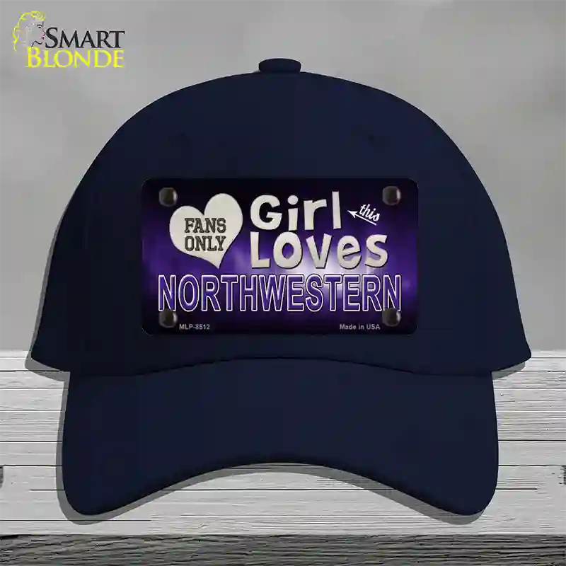 This Girl Loves Northwestern Novelty License Plate Hat Cotton / Navy