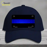 Police Diamond Thin Blue Line Novelty License Plate Hat Cotton / Navy