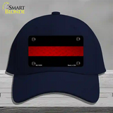 Fire Diamond Thin Red Line Novelty License Plate Hat Cotton / Navy