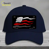 Thin Red Line Flag Novelty License Plate Hat Cotton / Navy