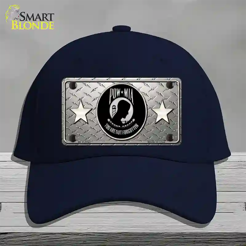 POW MIA Diamond Novelty License Plate Hat Cotton / Navy