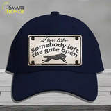 Gate Open Novelty License Plate Hat Cotton / Navy