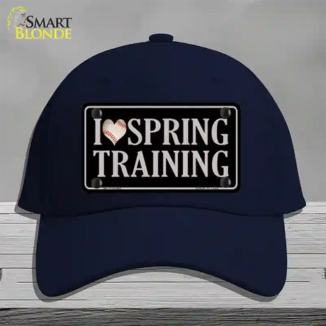 I Love Spring Training Novelty License Plate Hat Cotton / Navy