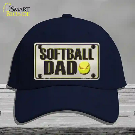 Softball Dad Novelty License Plate Hat Cotton / Navy