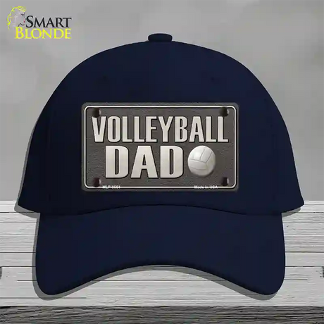 Volleyball Dad Novelty License Plate Hat Cotton / Navy