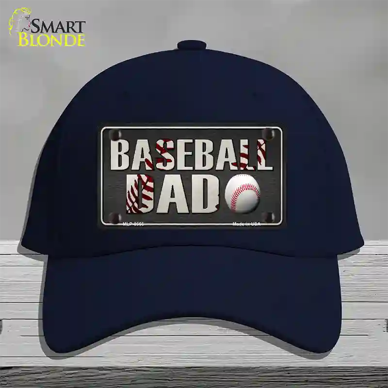 Baseball Dad Novelty License Plate Hat Cotton / Navy