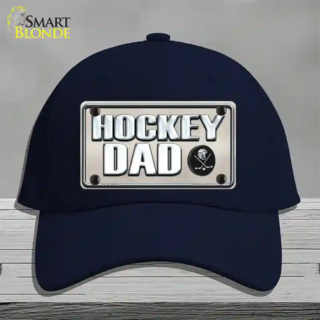 Hockey Dad Novelty License Plate Hat Cotton / Navy