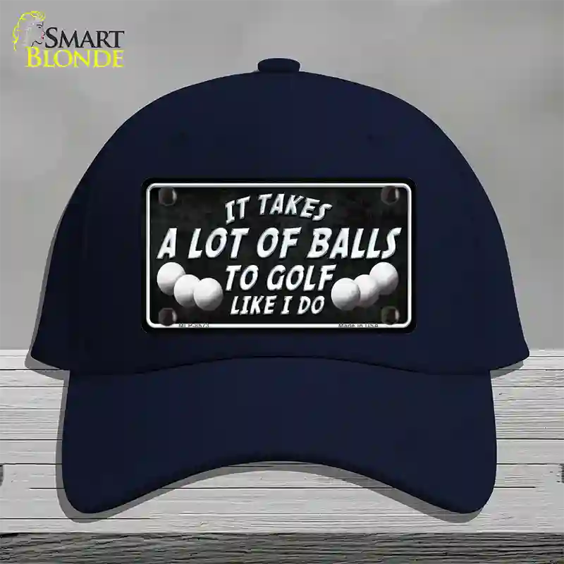 A Lot Of Balls Novelty License Plate Hat Cotton / Navy