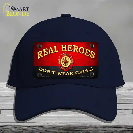 Real Heroes Red Novelty License Plate Hat Cotton / Navy