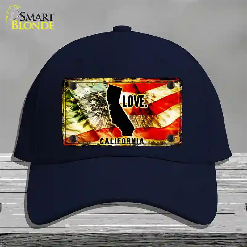 California Love Novelty License Plate Hat Cotton / Navy