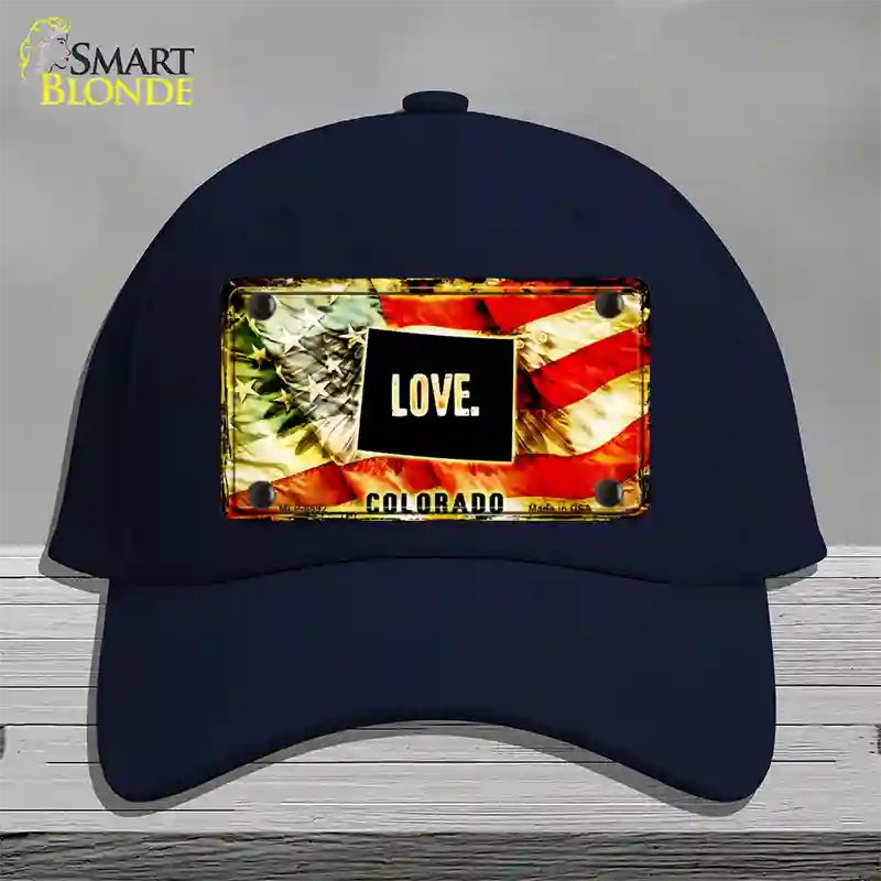 Colorado Love Novelty License Plate Hat Cotton / Navy