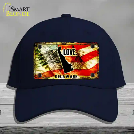 Delaware Love Novelty License Plate Hat Cotton / Navy