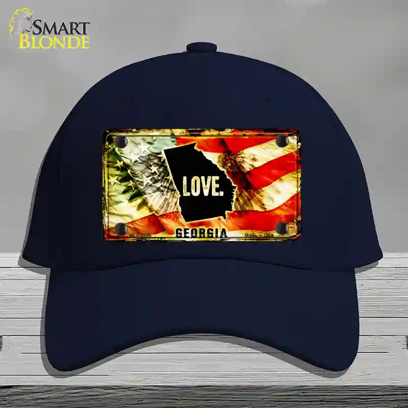 Georgia Love Novelty License Plate Hat Cotton / Navy