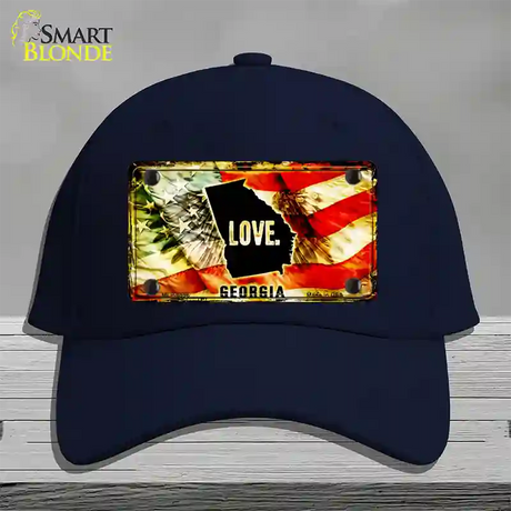 Georgia Love Novelty License Plate Hat Cotton / Navy