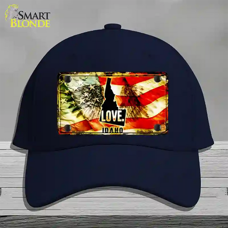 Idaho Love Novelty License Plate Hat Cotton / Navy