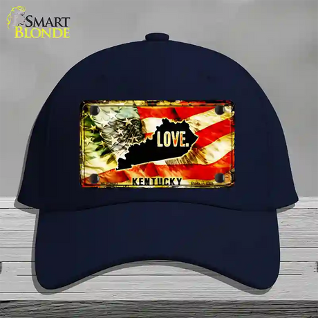 Kentucky Love Novelty License Plate Hat Cotton / Navy