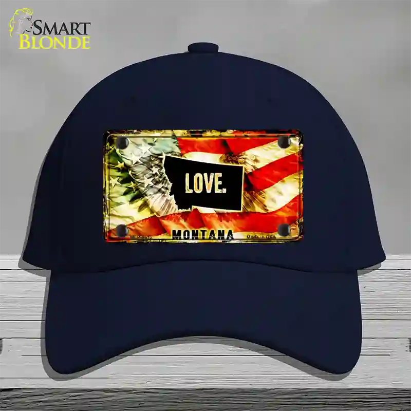 Montana Love Novelty License Plate Hat Cotton / Navy