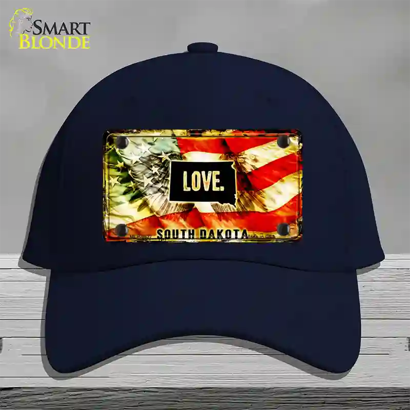 South Dakota Love Novelty License Plate Hat Cotton / Navy