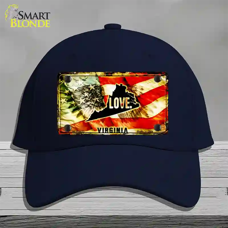 Virginia Love Novelty License Plate Hat Cotton / Navy