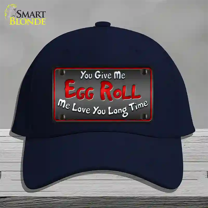 Egg Roll Novelty License Plate Hat Cotton / Navy