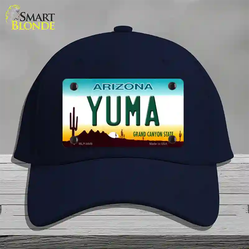 Yuma Arizona Novelty License Plate Hat Cotton / Navy