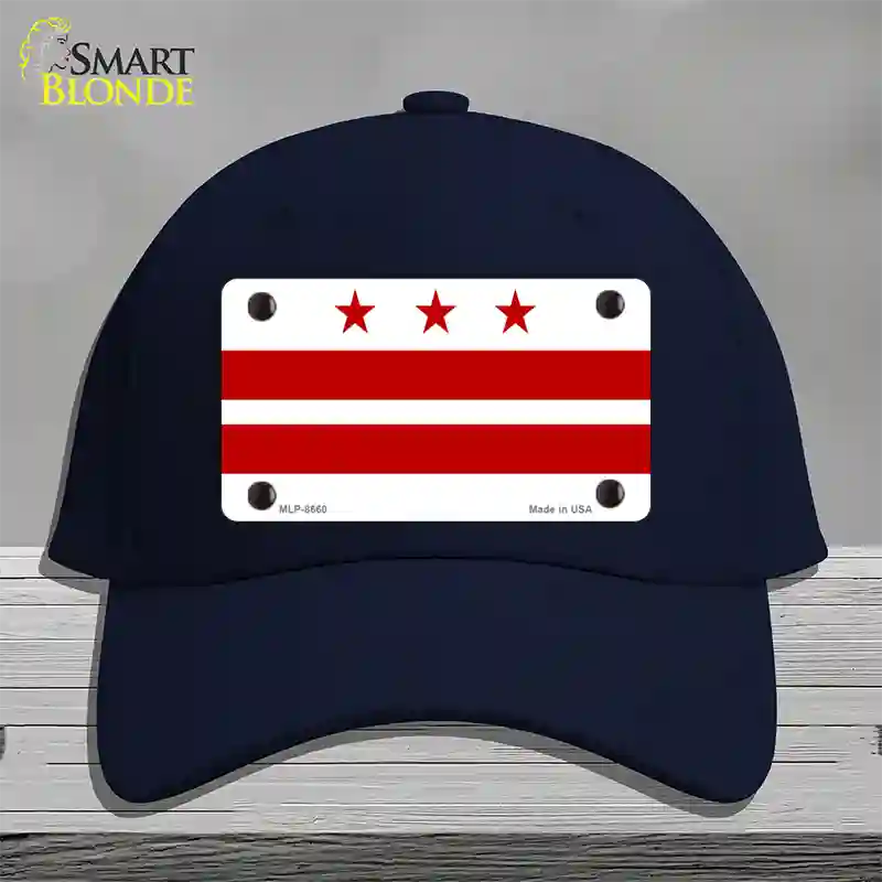 Washington DC Flag Novelty License Plate Hat Cotton / Navy