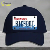 Bigfoot Washington Novelty License Plate Hat Cotton / Navy