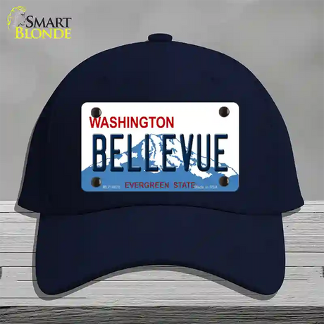 Bellevue Washington Novelty License Plate Hat Cotton / Navy