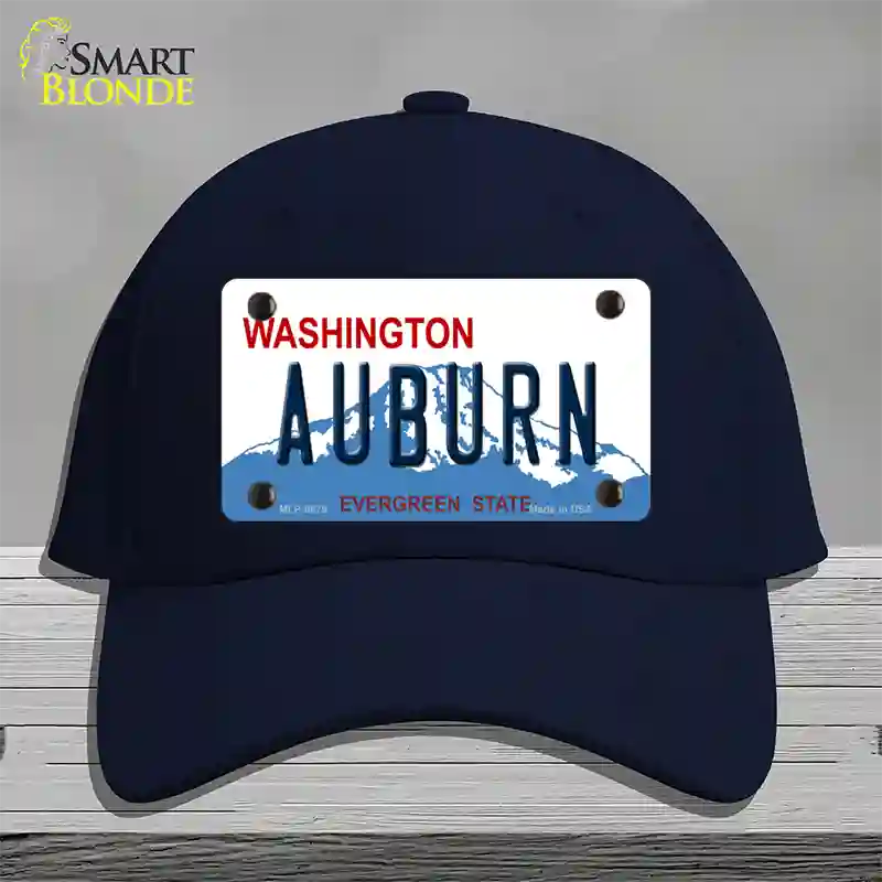 Auburn Washington Novelty License Plate Hat Cotton / Navy