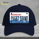 Puget Sound Washington Novelty License Plate Hat Cotton / Navy