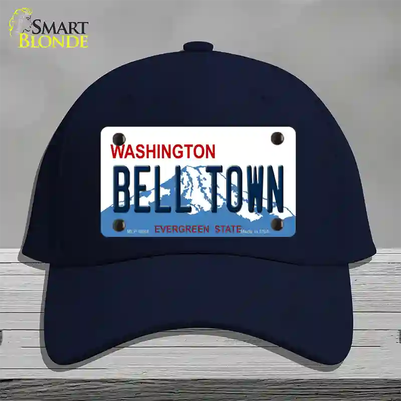 Bell Town Washington Novelty License Plate Hat Cotton / Navy