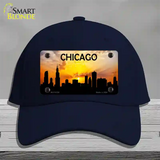 Chicago Silhouette Novelty License Plate Hat Cotton / Navy