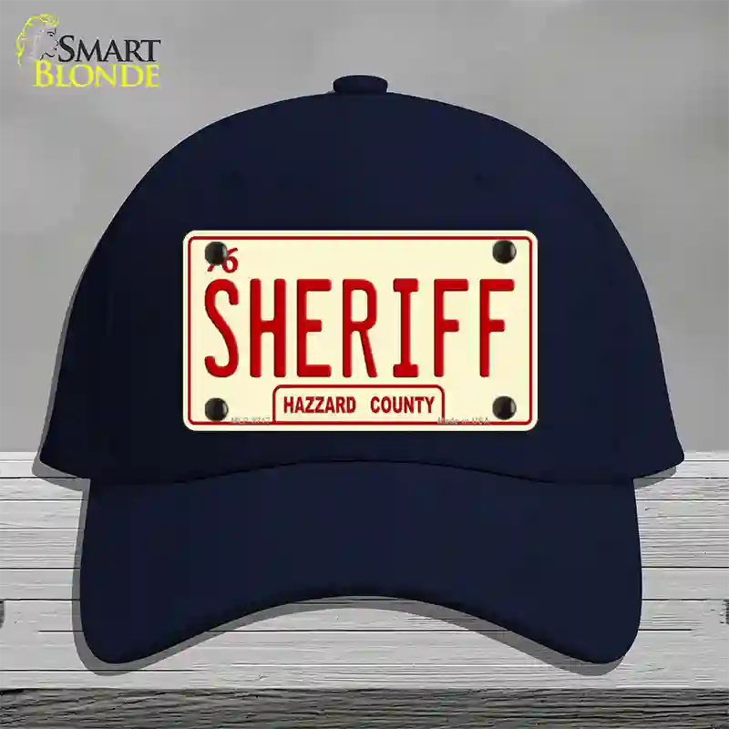 Sheriff Novelty License Plate Hat Cotton / Navy