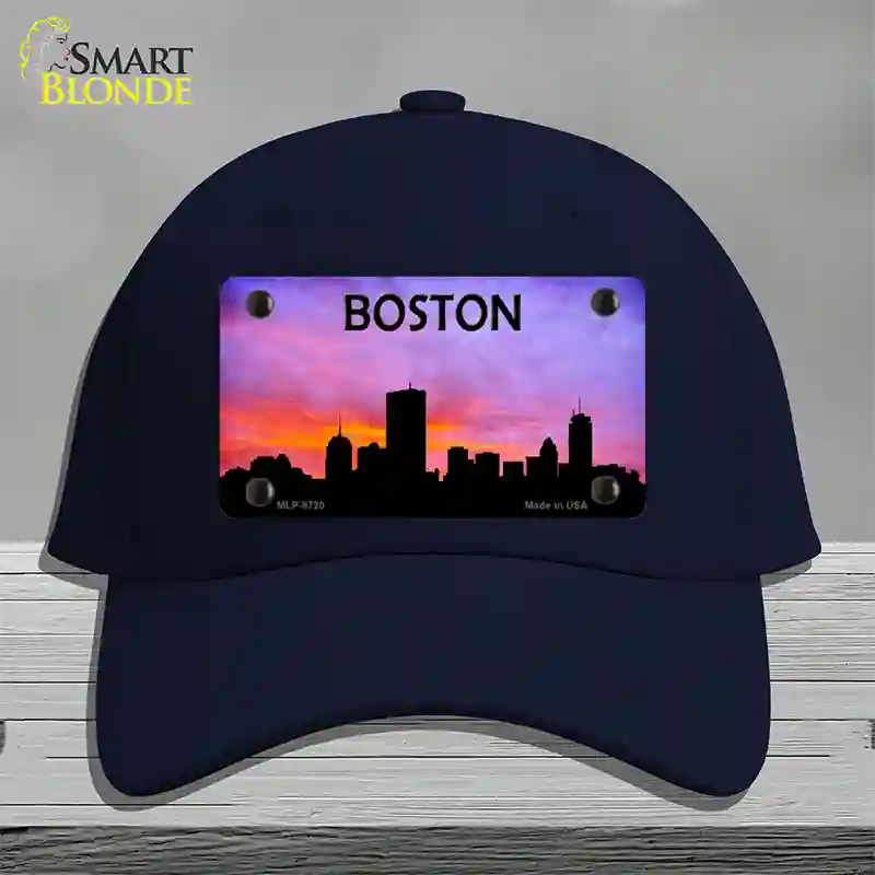 Boston Silhouette Novelty License Plate Hat Cotton / Navy