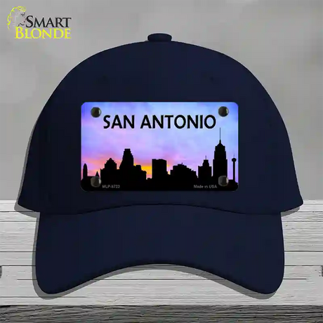 San Antonio Silhouette Novelty License Plate Hat Cotton / Navy